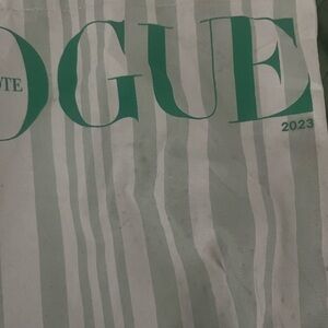 Vogue Green and White Tote Bag #Y2kstyle